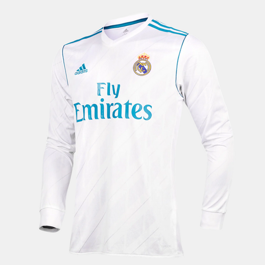 Real Madrid Retro Long Sleeve 2017/18 Home Shirt