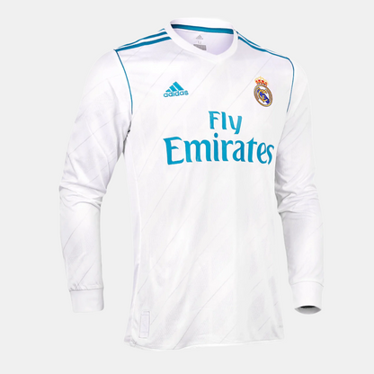 Real Madrid Retro Long Sleeve 2017/18 Home Shirt