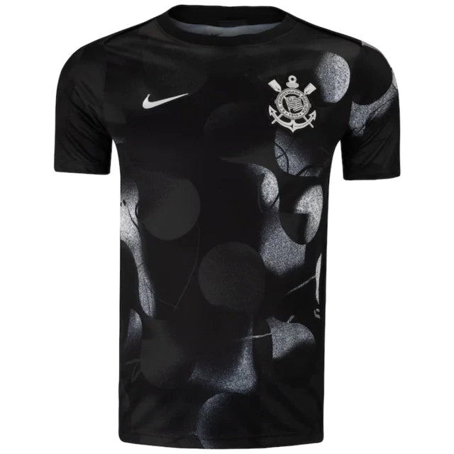 Camisa de Aquecimento Pré-Jogo Corinthians 25/26 - Torcedor - Masculino - Preta