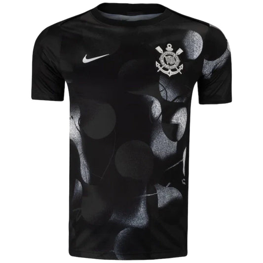 Camisa de Aquecimento Pré-Jogo Corinthians 25/26 - Torcedor - Masculino - Preta