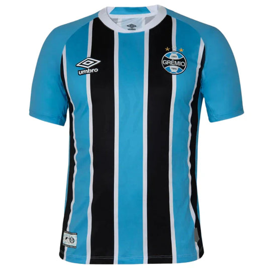 Camisa Grêmio I 25/26 - Torcedor - Masculino - Azul, Preto e Branco