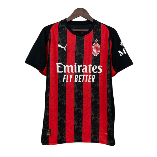 Camisa Milan I 25/26 - Torcedor - Masculino - Preta e Vermelha
