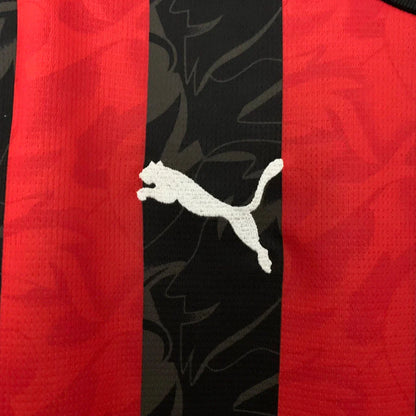 Camisa Milan I 25/26 - Torcedor - Masculino - Preta e Vermelha