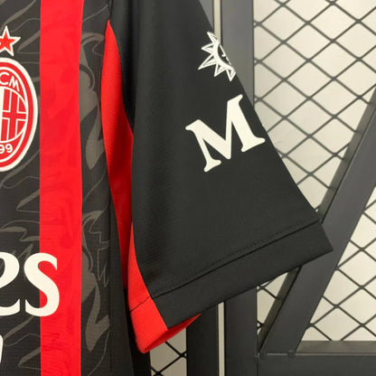 Camisa Milan I 25/26 - Torcedor - Masculino - Preta e Vermelha