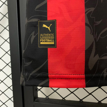 Camisa Milan I 25/26 - Torcedor - Masculino - Preta e Vermelha